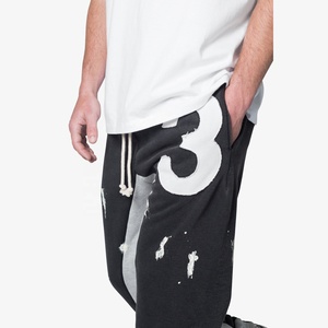Pantalon de survêtement homme 100% coton, taille mi-haute, anti-plis, haute qualité, personnalisable avec logo, coupe oversize, vente en gros - Product Image 6