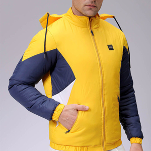 OEM Custom <b>Men</b> Plus Size <b>Winter</b> Quilted <b>Jacket</b> <b>Waterproof</b> Windbreaker Zipper Hoodie Embroidered Casual Snow Wear puffer hiking - Product Image 4