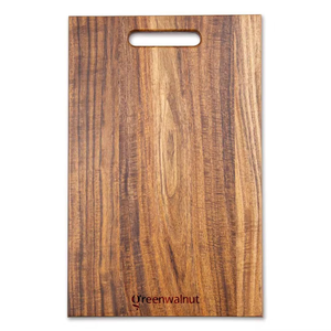 Planche à découper rectangulaire en bois naturel de qualité supérieure, durable, avec poignée en bois, épaisseur 1,5 cm, passe au lave-vaisselle, accessoire de cuisine - Product Image 1