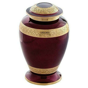 Modern Aluminum Cremation <b>Urn</b> With Keepsake for Human Ashes <b>Large</b> Funeral Memorial Adult <b>Urns</b> Striking Blue Design - Product Image 4