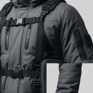 Men's Cyber Techwear Dark Long Jackets Windbreaker Waterproof Streetwear Plus Size Long Sleeve Cyber <b>Tech</b> Wear Dark Long Jacket - Product Image 6