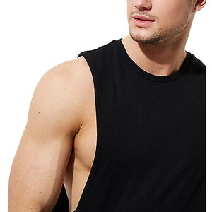 Breathable Knitted Casual <b>Mens</b> Gym <b>Singlet</b> Lightweight Polyester Stringer Compression Fitness Workout Bodybuilding Activewear - Product Image 4