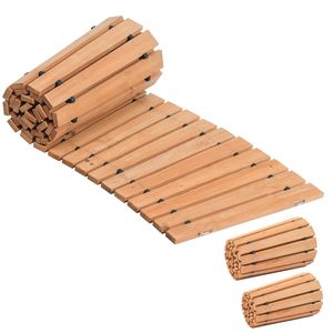 Passerella da Giardino Curva in Legno Antiscivolo 7 ft x 17 con Cavo in Acciaio per Esterni, in Cedro, per Paesaggistica e Giardino - Product Image 1