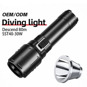 Lampe de plongée sous-marine CITICITY haute luminosité 1400 lumens, batterie 5000 mAh, portée 300 m et profondeur 200 m, source de lumière LED - Product Image 4