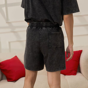 Pantalones Cortos de Algodón Vintage con Cintura Elástica para Venta, 100% Algodón, Estilo Urbano, Casuales, para Correr, Personalizados, con Lavado Ácido - Product Image 2