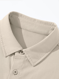 Polo para Hombre, Sensación de Lujo, Hombros Caídos, Manga Corta, Color Sólido, Estilo Urbano Moderno, Ajuste Cómodo, Camisetas para Hombre al por Mayor - Product Image 3