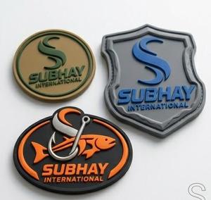 SUBHAY INTERNATIONAL Rubber <b>Patch</b> 3D Embossed <b>Sew</b>-<b>On</b> Logo Custom Shapes - Product Image 5