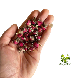 Capullos de rosas rojas secas para té y decoración, color vibrante, aptos para pasteles, bebidas y usos creativos en la cocina. - Product Image 1