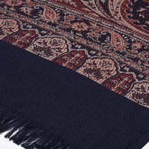 Chal Pashmina Kashmirí para Mujer, Largo, Reversible, para Invierno, Color Rojo Oscuro, con Estampado y Flecos, para Uso Diario - Product Image 3