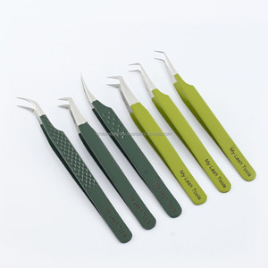 แหนบต่อขนตาเพิ่มความยาวปลายไฟเบอร์ปากคีบสำหรับรองเท้าบูตปรับองศาได้ - Product Image 1