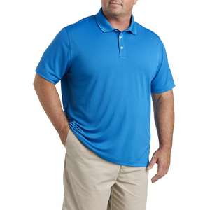 Chemise Homme Unie Respirante Grande Taille Séchage Rapide Manches Courtes Coupe Classique Coton Piqué Tricoté Haut Décontracté Personnalisable OEM ODM - Product Image 3