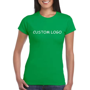 Camiseta de Mujer con Logotipo Personalizado, Nueva Colección, Corte Ajustado Informal, Cuello Redondo, Básica, Talla Grande, Manga Corta, Verano, 100% Algodón - Product Image 5