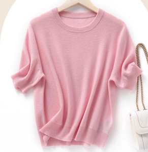 Camiseta informal de verano con estampado para mujer, Tops de algodón transpirables, ropa cómoda y ligera de manga corta - Product Image 1