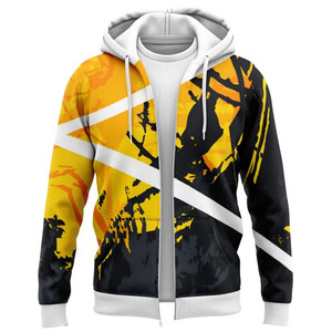 Mens Stylish Zipper Hoodies Contemporary Cotton Blend Zip Front Hoodie Relaxed Everyday Wear Manufacturer OEM - Product Image 1