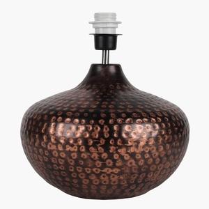 Modern design <b>Rustic</b> Hammered Copper Table Lamp Modern Bedside Nightstand Light White Fabric Shade Vintage Metal <b>Desk</b> Lamp - Product Image 4