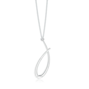 Colgante de oro amarillo con diamante de corte brillante redondo cultivado en laboratorio para uso diario de mujer, oro de 10K, 14K, 18K, plata 925, 935 - Product Image 2
