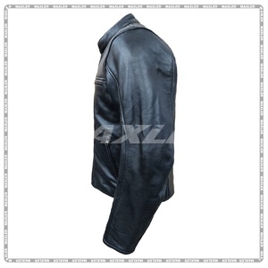 Chaqueta de cuero genuino estilo motociclista para carreras, traje de motociclista personalizado, chaqueta de cuero para motocicleta en venta - Product Image 3