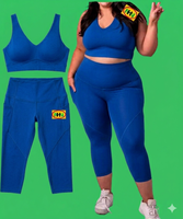 Nouvel ensemble de sport réversible et respirant grande taille, mode deux pièces pour femme, vêtements de yoga et de fitness à manches longues, tenue de gym à taille élastique