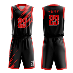 Basketball Uniform <b>Sets</b> Sublimation Team Wear Plus Size Custom Unisex Wholesale Customized High Quality Sublimated Sportswear - Product Image 4