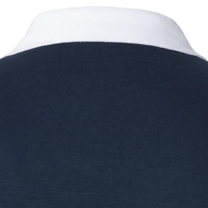 Camiseta de manga corta informal de moda para hombre con cremallera elegante patrón sólido ODM Supply - Product Image 5