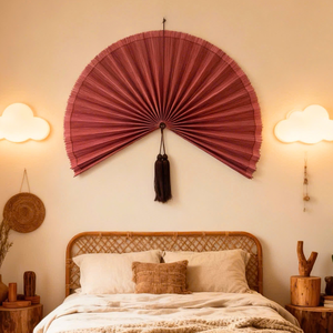 <b>Boho</b> Natural Bamboo Pink Fan <b>Wall</b> Decor Hot Selling Handmade <b>Wall</b> <b>Hanging</b> Fan Headboard Shipping Worldwide - Product Image 6