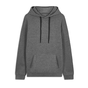 Sweat à capuche en polaire pour homme, respirant, séchage rapide, mélange polyester/coton, coupe classique, couleur unie, impression personnalisée - Product Image 3