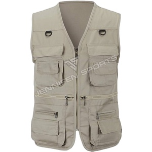 เสื้อกั๊กยุทธวิธีล่าสัตว์กลางแจ้งสำหรับผู้ชายผ้าใบผ้าฝ้าย100% มีซิปปิดกระเป๋าด้านหน้าหลายช่องสำหรับฤดูหนาว - Product Image 1