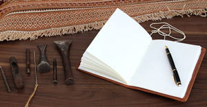 สมุดบันทึกส่วนตัวแบบปรับแต่งได้ สมุดบันทึกความทรงจำ อัลบั้มภาพ พรมเคลลิมพิมพ์ลาย สมุดบันทึกงานศิลปะทำมือ และแผ่นรองเขียนแบบปลอดกรด - Product Image 4