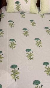 Draps de lit écologiques respirants imprimés à la main, motif floral Marigold, coton multicolore, Jaipur Inde, vente en gros, exportation - Product Image 2