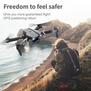 Drone E99 Pro pour débutants avec caméra aérienne HD 4K, option caméra simple ou double, maintien d'altitude, hélicoptère RC pliable, quadricoptère RC - Product Image 2