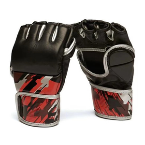 ออกแบบโลโก้ของคุณเองบนถุงมือ MMA แบบครึ่งนิ้ว ถุงมือชกมวย MMA หนังคุณภาพสูง ถุงมือ MMA หนังวัวแท้ - Product Image 1
