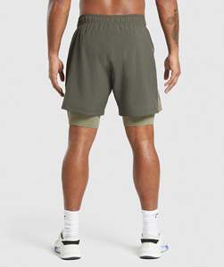 Wholesale <b>Mens</b> Custom 2 in 1 Sports <b>Shorts</b> Double Layer Premium Running Gym <b>Shorts</b> With Compression Inner Liner <b>Quick</b> <b>Dry</b> Fabric - Product Image 3