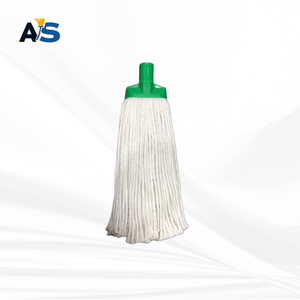 A&S Heavy Duty 250 Gram Multi Ply Polyester Yarn Socket <b>Mop</b> Head with 4 Color Clip Cut End Commercial Floor <b>Cleaning</b> <b>Mop</b> Refill - Product Image 3