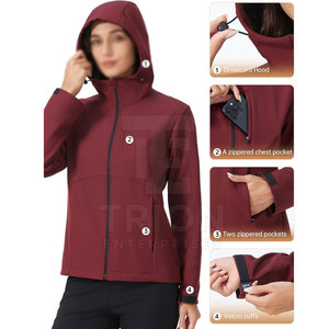 Créez votre propre logo - Veste softshell pour femme de haute qualité, nouveau style, vente en gros, veste softshell pour femme en vente en ligne - Product Image 2