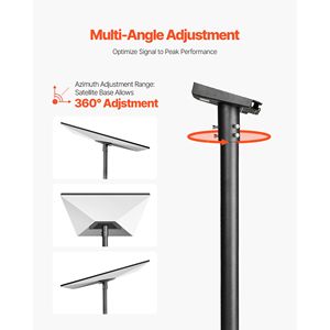 Kit di Montaggio Starlink per Camper in Acciaio Resistente con Angolo Regolabile a 360 Gradi, Tubo Extra Lungo Gen 3 e Accessori Esterni - Product Image 3