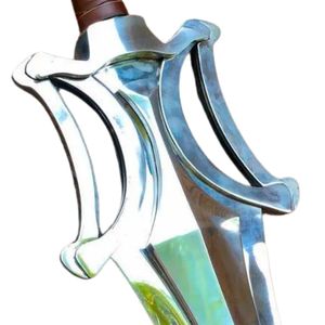 มีดต่อสู้ใบตรงสแตนเลส พร้อมด้ามหนังและปลอกมีดตกแต่ง - Product Image 6