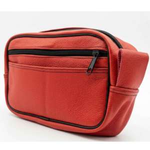 Leather Toiletry <b>Bag</b> | Genuine Leather | Dopp Kit | Travel Wash <b>Bag</b> | Custom | OEM | Wholesale | Zipper Closure | Unisex - Product Image 2