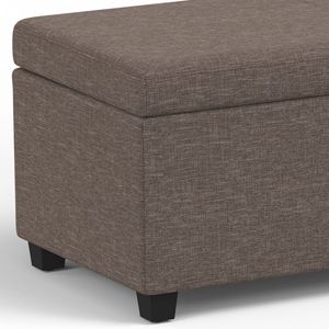 Panca contenitore extra large Avalon Fawn Brown, elegante sgabello e pouf con ampio spazio contenitivo - Product Image 4