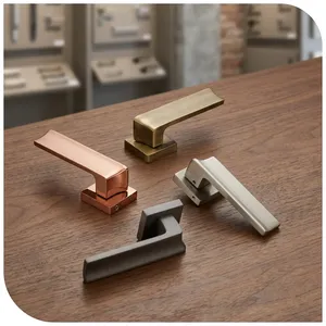 Designer Mortise <b>Door</b> Lever <b>Handles</b> <b>Antique</b> Brass Graphite <b>Black</b> CP Z PVD Gold Rose Gold Finishes Ambidextrous Touch Control - Product Image 3