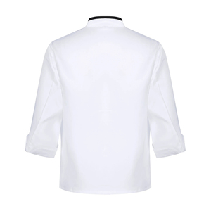 Veste de Chef Unisexe 100% Coton Blanc Uni, Longue, Grande Taille, Uniforme de Cuisine, Vente Chaude à Prix Abordable - Product Image 3