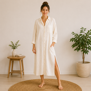 Ensemble de vêtements de détente pour femmes écologiques en polyester et rayonne, doux, respirant, confortable, décontracté, pour la maison - Product Image 1