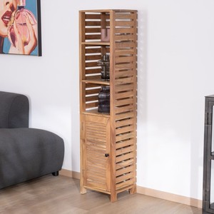 Colonne de rangement Vandana Royal Edge avec structure à persiennes en acacia - Product Image 2