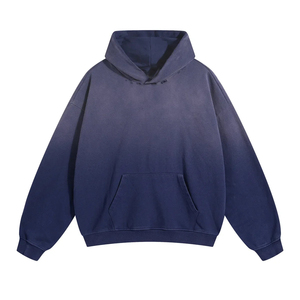 Sudadera con Capucha para Hombre, Estilo Vintage, Lavado Ácido, 100% Algodón Ecológico, 360g, Talla Grande, Transpirable, con Bolsillos, Nueva Colección - Product Image 4