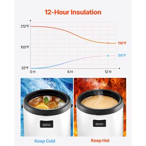 Torre per Birra in Acciaio Inox Isolata da 9,2L con Display della Temperatura e Rubinetto per Bevande Calde - Product Image 3