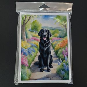 Lunatique A7 Taille 5x7 Flat-Coated Retriever Spring Path Pack 8 Cartes de note vierges avec enveloppes Collection de cartes de voeux - Product Image 3