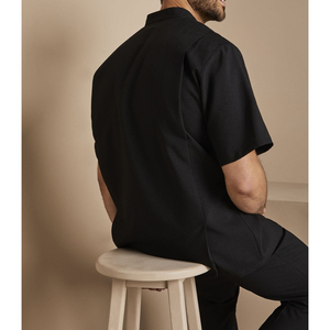 Tunique de salon de coiffure pour hommes, uniforme de coiffeur, tunique de massothérapeute - Product Image 2