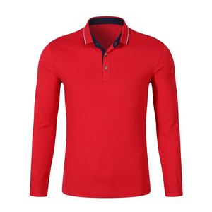 Polo à manches longues décontracté pour homme, taille XL, nouveau modèle d'été, en tissu tricoté uni avec motif léopard et boutons, idéal pour le tennis - Product Image 4