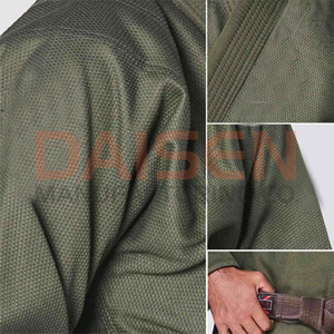 Kimono de BJJ vert olive pour homme, 100% coton, coupe classique, vêtements d'arts martiaux durables, taille adulte - Product Image 6