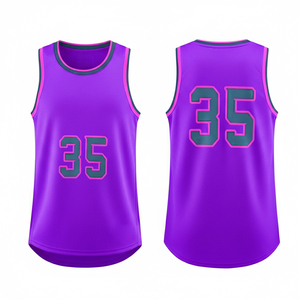 Maillot de basket-ball réversible pour adultes, respirant, 100% polyester, sans manches, unisexe - Product Image 1
