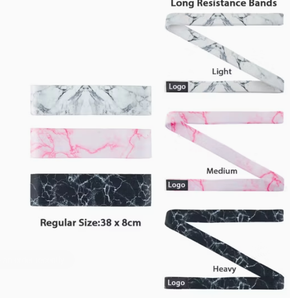 Bandas de Resistencia Ligeras con Patrón de Mármol para Cadera, Bandas de Tela para Yoga, Gimnasio y Ejercicios de Glúteos (Logotipo Personalizado Disponible) - Product Image 4